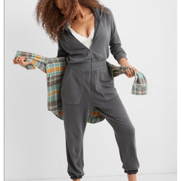 Aerie Gray Jumpsuit - Picture 1 of 11